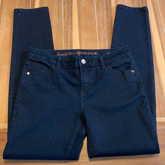Simply Vera Vera Wang Denim - Simply Vera Skinny Jeans Color: Darkest Blue Wash Size:6R